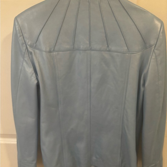 St. John sport leather bomber jacket  worn once - Picture 5 of 12